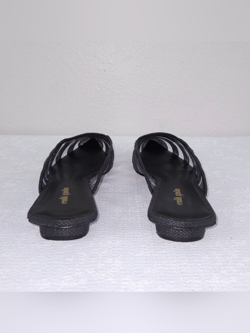 CULT GAIA Femi Mule Black Pointed Toe Slide Flats EU 39.5 - Picture 7 of 10